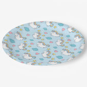 Unicorns Pappteller (Schrägansicht)