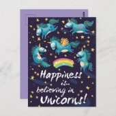 Unicorns Postkarte (Vorne/Hinten)