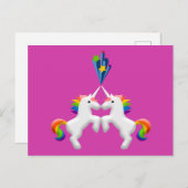 Unicorns Postkarte (Vorne/Hinten)