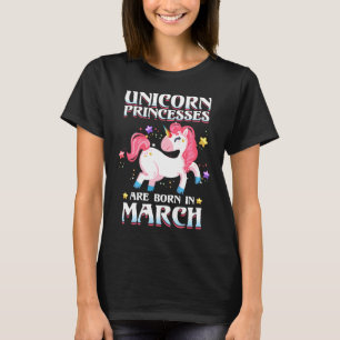 Unicorns Princesses sind im März Niedlich Unicor g T-Shirt