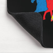 Unicorns Puzzle Blue Red Autism Awareness ASL Girl Mousepad (Ecke)
