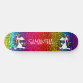 Unicorns Rainbow Glitzer Skateboard (Horizontal)