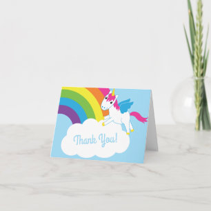 Unicorns & Rainbows Kinderparty Niedlich Karte