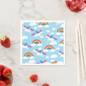 Unicorns & Rainbows Kinderparty Niedlich Serviette (Beispiel)