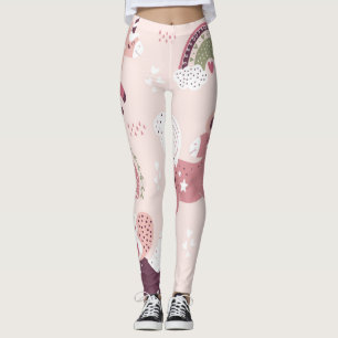 Unicorns Rainbows: Pastellzauberer Hintergrund. Leggings