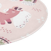 Unicorns Rainbows: Pastellzauberer Hintergrund. Schneidebrett (Ecke)