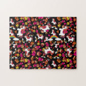 Unicorns Rainbows und Cupcakes Doodles Muster Puzzle (Horizontal)
