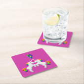 Unicorns Rechteckiger Pappuntersetzer (Vor Ort)
