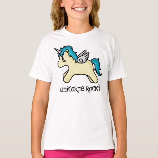 Unicorns Rock Blue T - Shirt (Vorderseite)