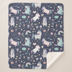 Unicorns Sherpa Blanket Sherpadecke