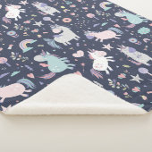 Unicorns Sherpa Blanket Sherpadecke (3/4)
