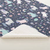 Unicorns Sherpa Blanket Sherpadecke (3/4)