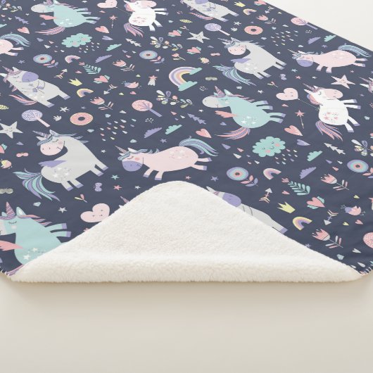 Unicorns Sherpa Blanket Sherpadecke (3/4)