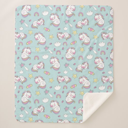 Unicorns Sherpa Blanket Sherpadecke (Vorderseite)
