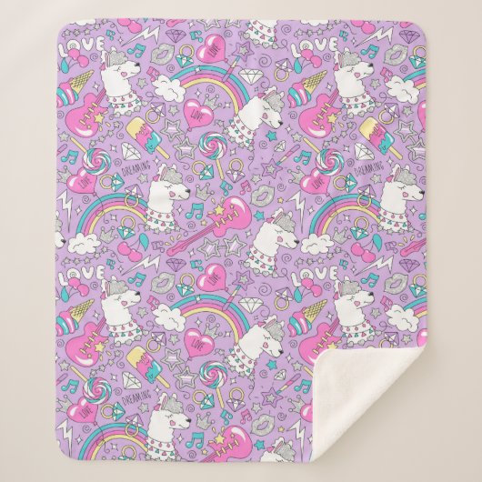 Unicorns Sherpa Blanket Sherpadecke (Vorderseite)