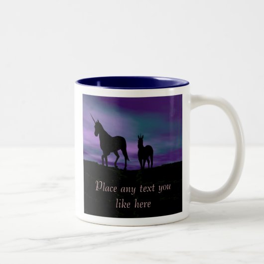 Unicorns Siluet Tasse (Rechts)