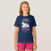 Unicorns sind geborener im September T-Shirt (Vorne ganz)