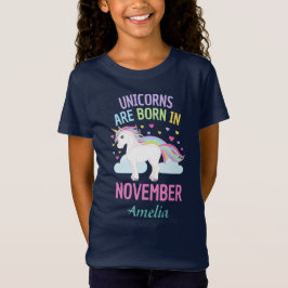 Unicorns sind geborenes im November T-Shirt