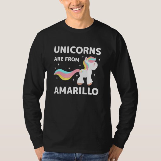 Unicorns sind von Amarillo Texas Resident Tx Local T-Shirt (Vorderseite)