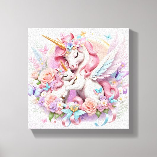 Unicorns Stretched Canvas Print Leinwanddruck (Vorderseite)