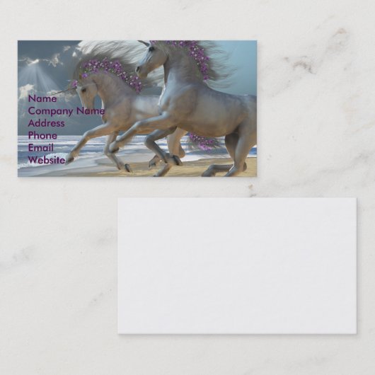 Unicorns Teil 2 Visitenkarte (Vorne/Hinten)
