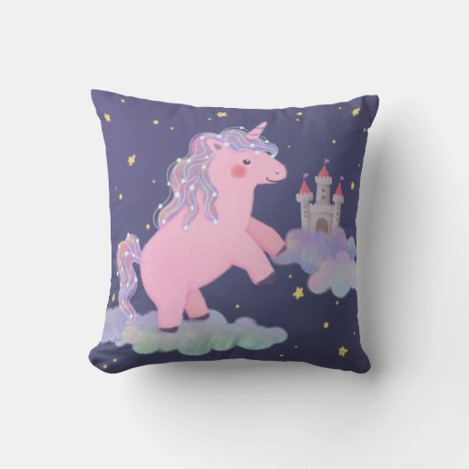 Unicorns Traumfantasy-Illustration Kissen (Vorderseite)