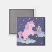 Unicorns Traumfantasy-Illustration Magnet (Vorderseite/Rückseite)