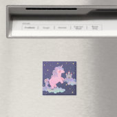 Unicorns Traumfantasy-Illustration Magnet (In Situ (Geschirrspüler))