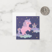 Unicorns Traumfantasy-Illustration Mitteilungskarte (Vorderseite/Rückseite Beispiel)