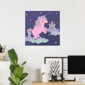Unicorns Traumfantasy-Illustration Poster (Heimbüro)