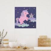 Unicorns Traumfantasy-Illustration Poster (Küche)