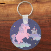 Unicorns Traumfantasy-Illustration Schlüsselanhänger (Vorderseite)