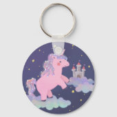 Unicorns Traumfantasy-Illustration Schlüsselanhänger (Rückseite)