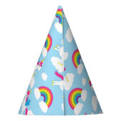 Unicorns u. Regenbogen-niedliches 1. Partyhütchen (Rückseite)