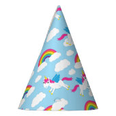 Unicorns u. Regenbogen-niedliches 1. Partyhütchen (Links)