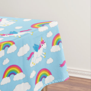 Unicorns u. Regenbogen-niedliches 1. Tischdecke