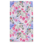 Unicorns-u. Rosen-Muster Kleine Geschenktüte (Rückseite)