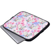 Unicorns-u. Rosen-Muster Laptopschutzhülle (Vorne Knopf)