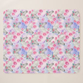 Unicorns-u. Rosen-Muster Sherpadecke (Vorderseite (Horizontal))