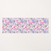 Unicorns-u. Rosen-Muster Yogamatte (Vorderseite (Horizontal))