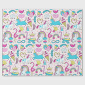 Unicorns-Umschlagpapier Geschenkpapier (Flach)
