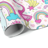 Unicorns-Umschlagpapier Geschenkpapier (Rolleneckpunkt)