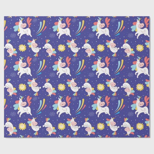 Unicorns-Umschlagpapier Geschenkpapier (Flach)
