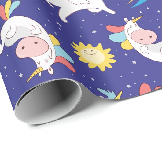 Unicorns-Umschlagpapier Geschenkpapier (Rolleneckpunkt)
