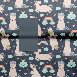 Unicorns und Rainbows Blue Pink Girl Pattern Kid Seidenpapier