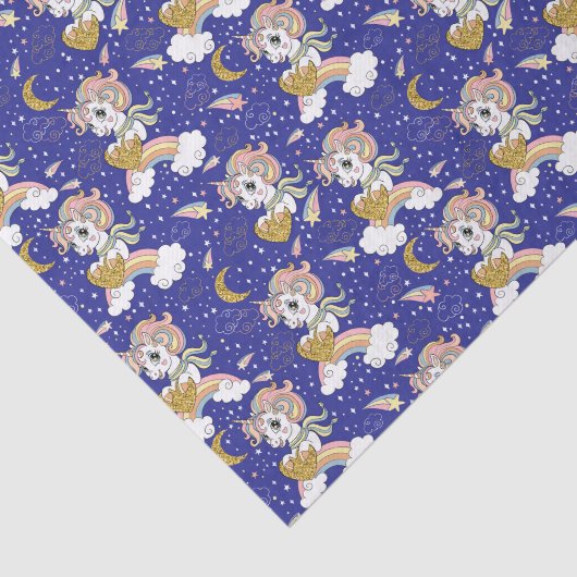Unicorns und Rainbows Seidenpapier (Ausschnitt)