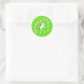 Unicorns Unicorn und mehr mehrfarbige Unicorn Runder Aufkleber (Tasche)