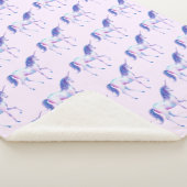 Unicorns Wasserfarbe Sherpadecke (3/4)
