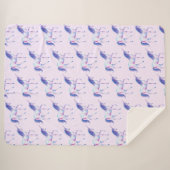 Unicorns Wasserfarbe Sherpadecke (Vorderseite (Horizontal))