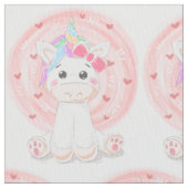 Unicorns Whimsical Fairytale Fabric Stoff (Nahaufnahme)